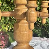 Vintage Scandinavian Candle Holder in Natural Wood, 60s Design - 7 Candles