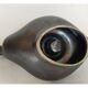 Matt black ceramic cellar rat candle holder 50s