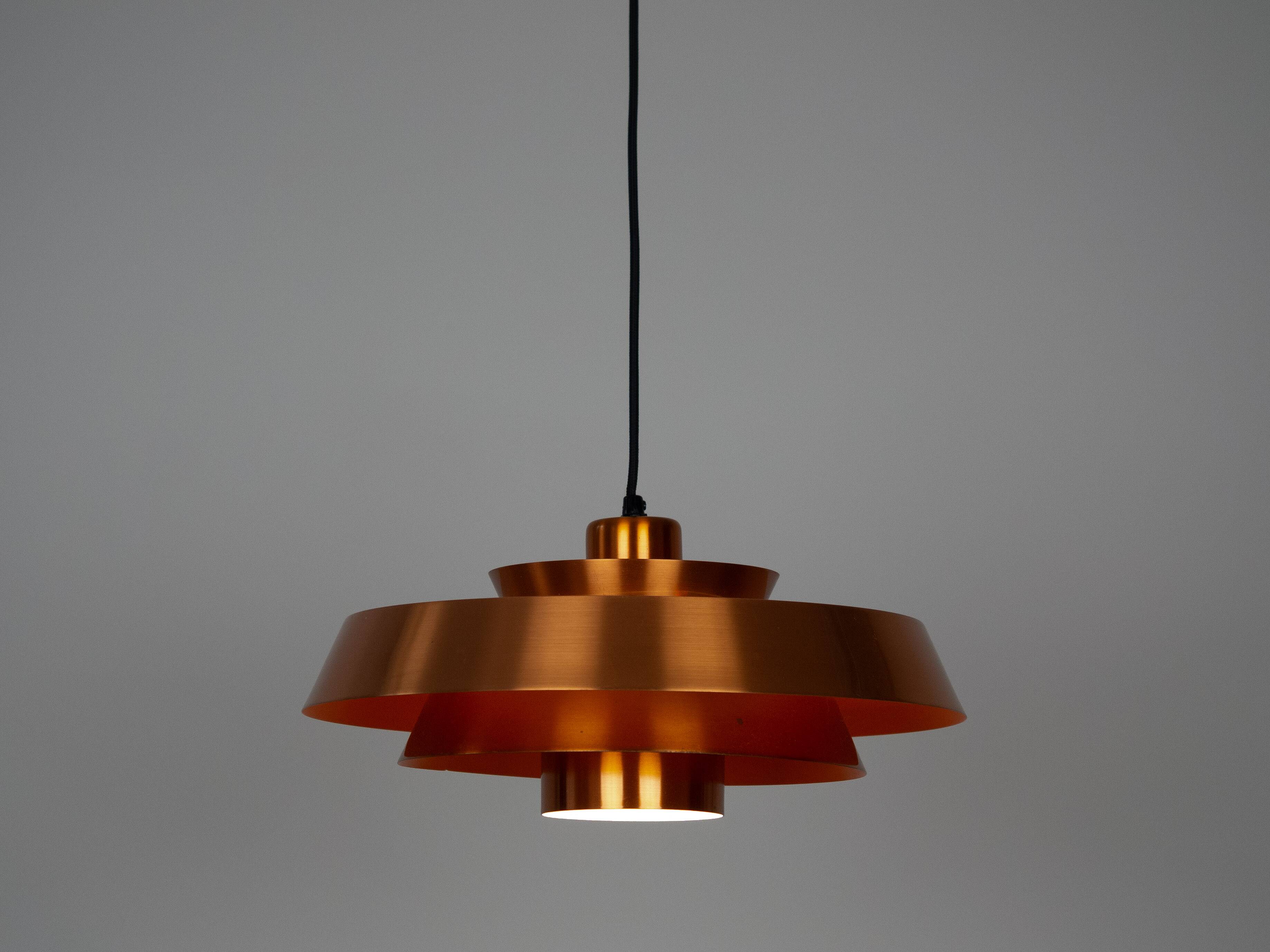 Danish vintage pendant lamp Nova by jo Hammerborg, Fog og Morup, 1963