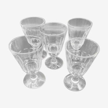 Lot 5 absinthe glasses model Pontarlier