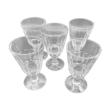 Lot 5 verres à absinthe modèle Pontarlier