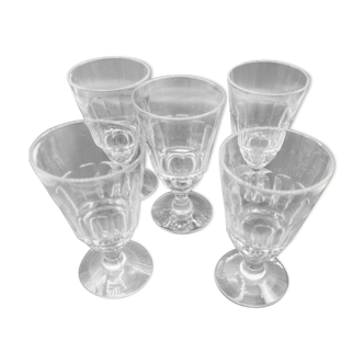 Lot 5 absinthe glasses model Pontarlier