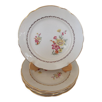 6 assiettes plates KG Lunéville