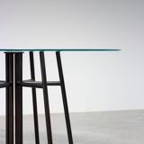 German avant-garde geometric round dining table 1980