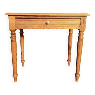 19th century honey Pitchpin side desk table