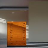 Oregon Pine Chest of Drawers with Brass Handles, 1970s