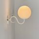 Pair of vintage metal and opaline wall lights, France, 1980.