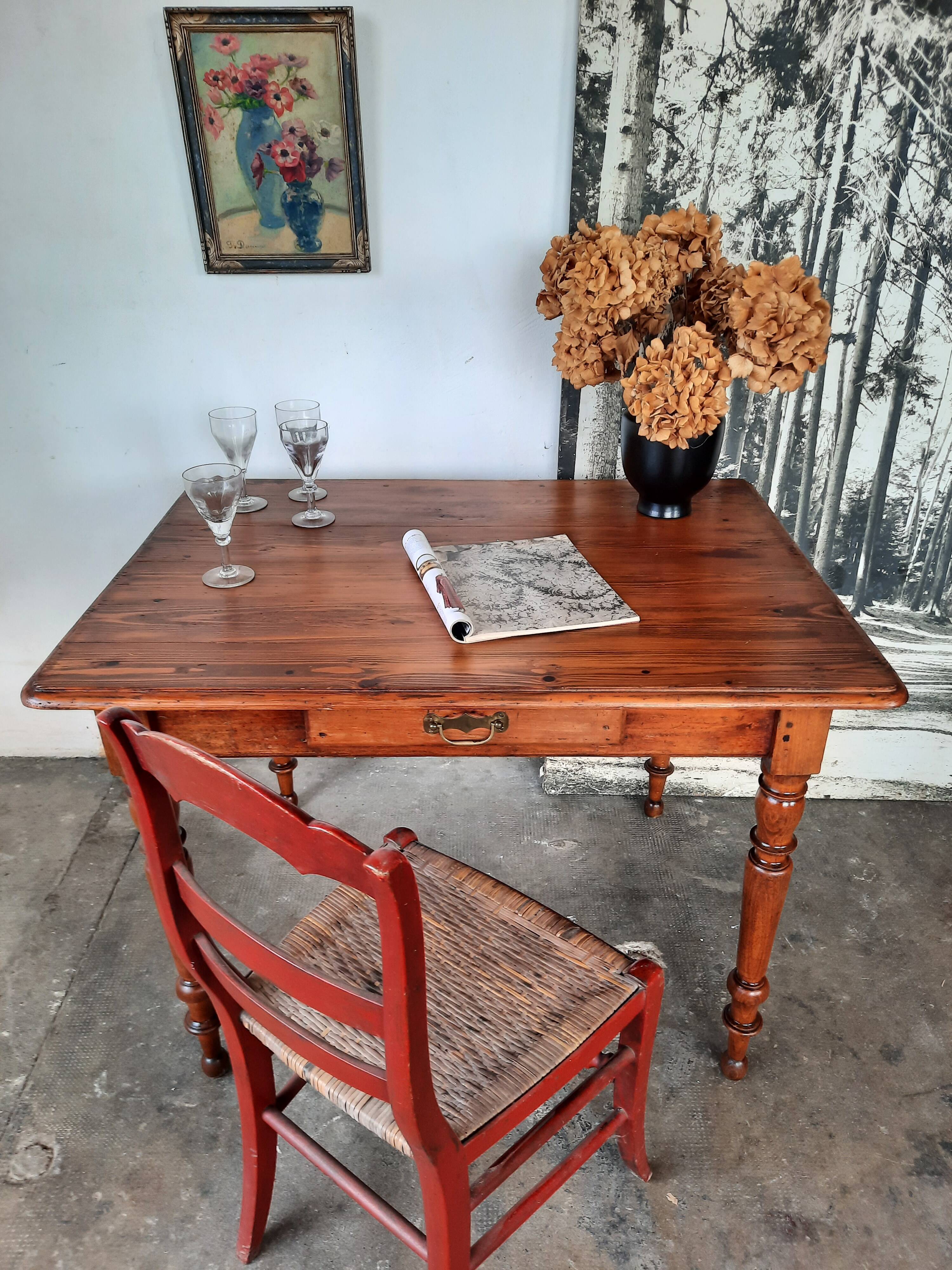 Fir farm table or Louis Philippe desk 103x75