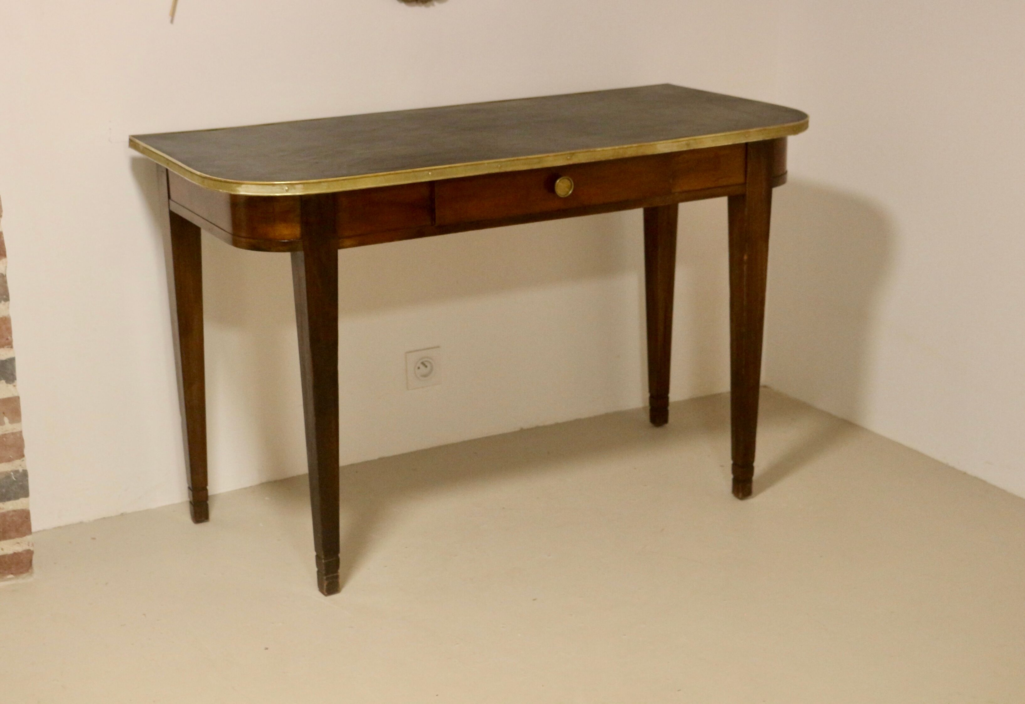 Console or half-moon desk with drawer