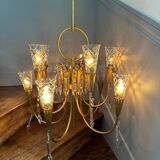 Vintage crystal pendant chandelier