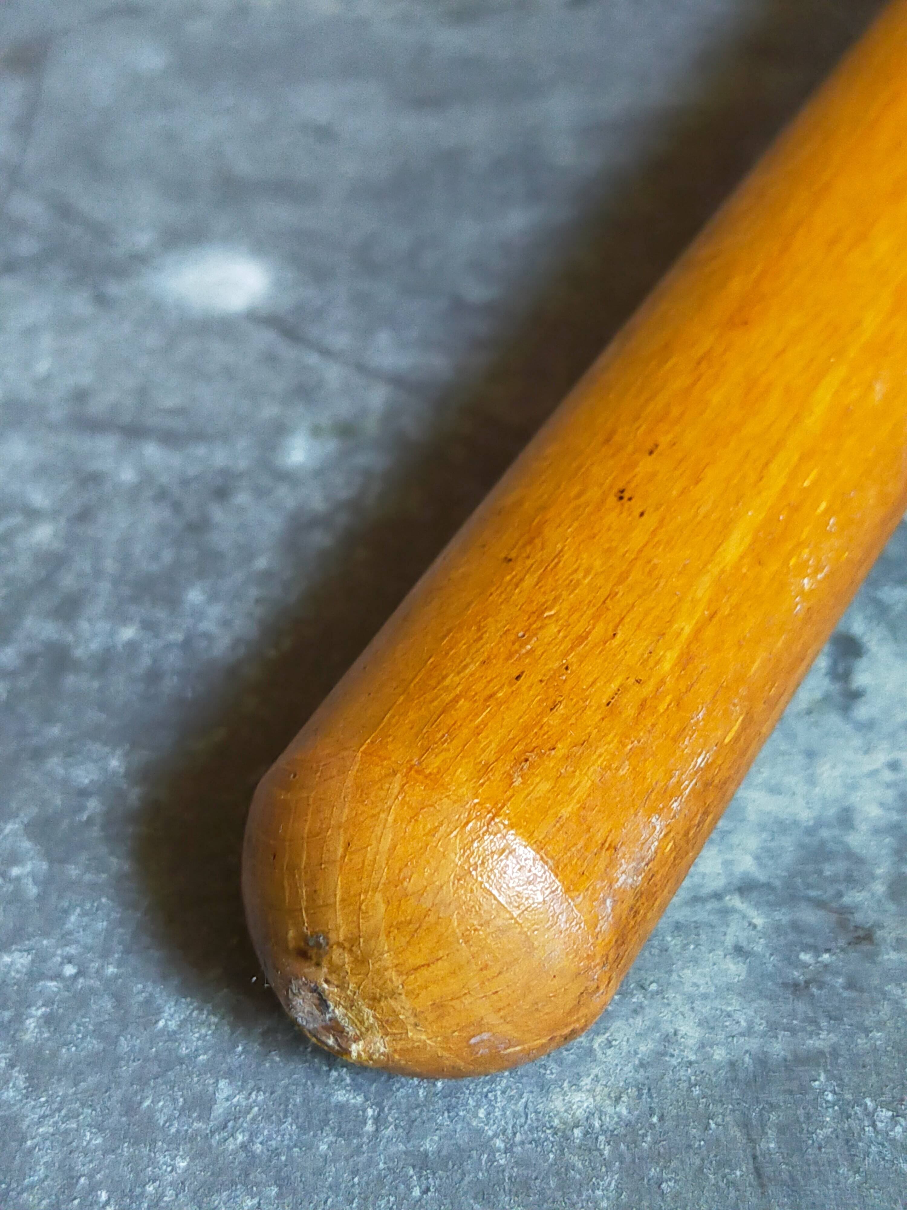 Vintage blond wooden stool