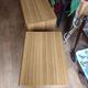 vintage bedside tables in elm by Simat Doubinski Brothers