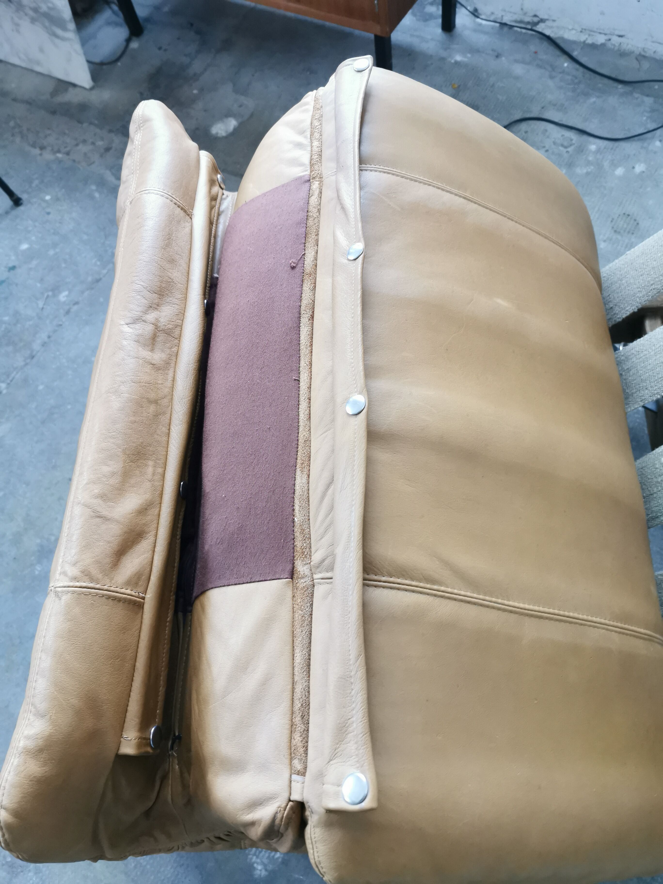 Tawny leather heater