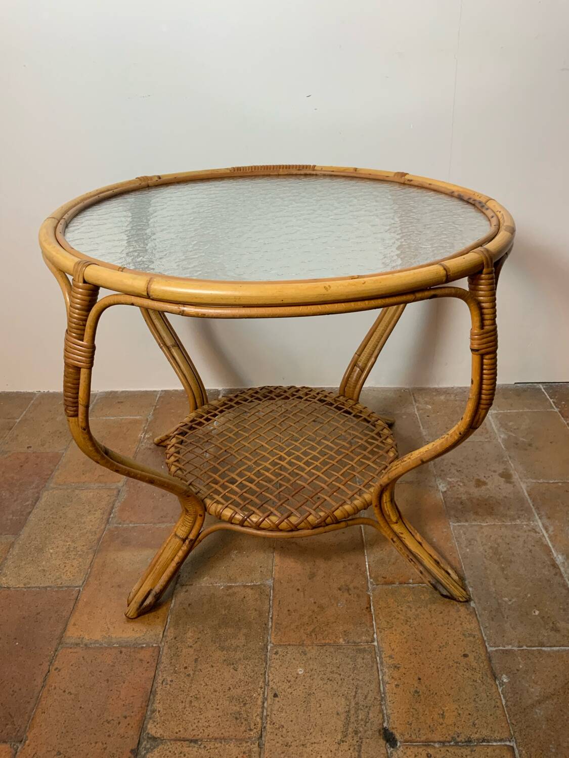Rattan coffee table