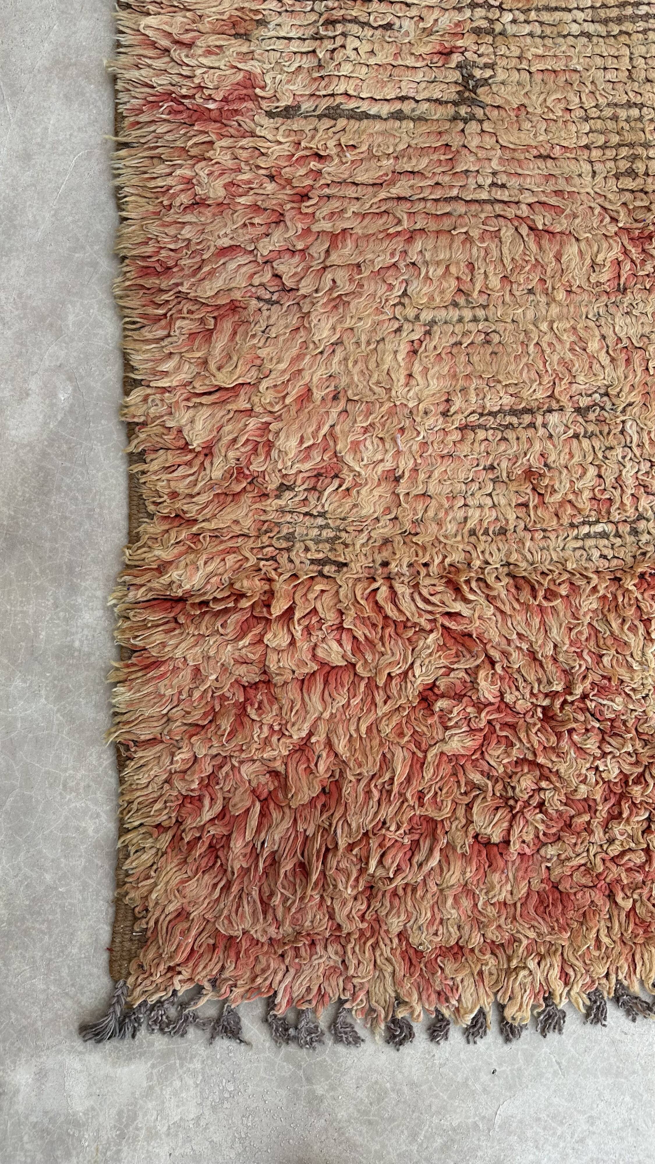 Moroccan rug Beni M'Guild orange - 85 x 320 cm