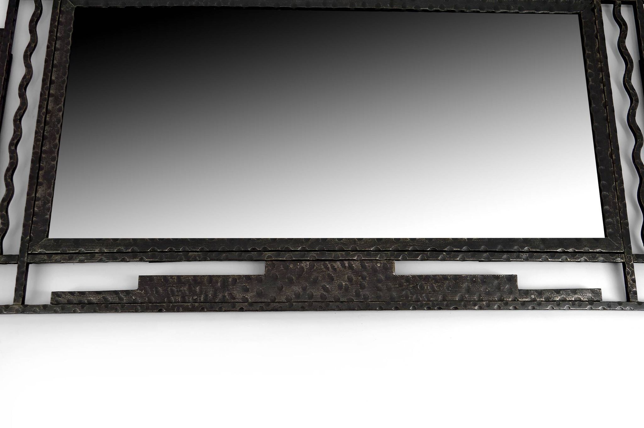 Art Deco wrought iron mirror – Paul Kiss, Paris, circa 1930