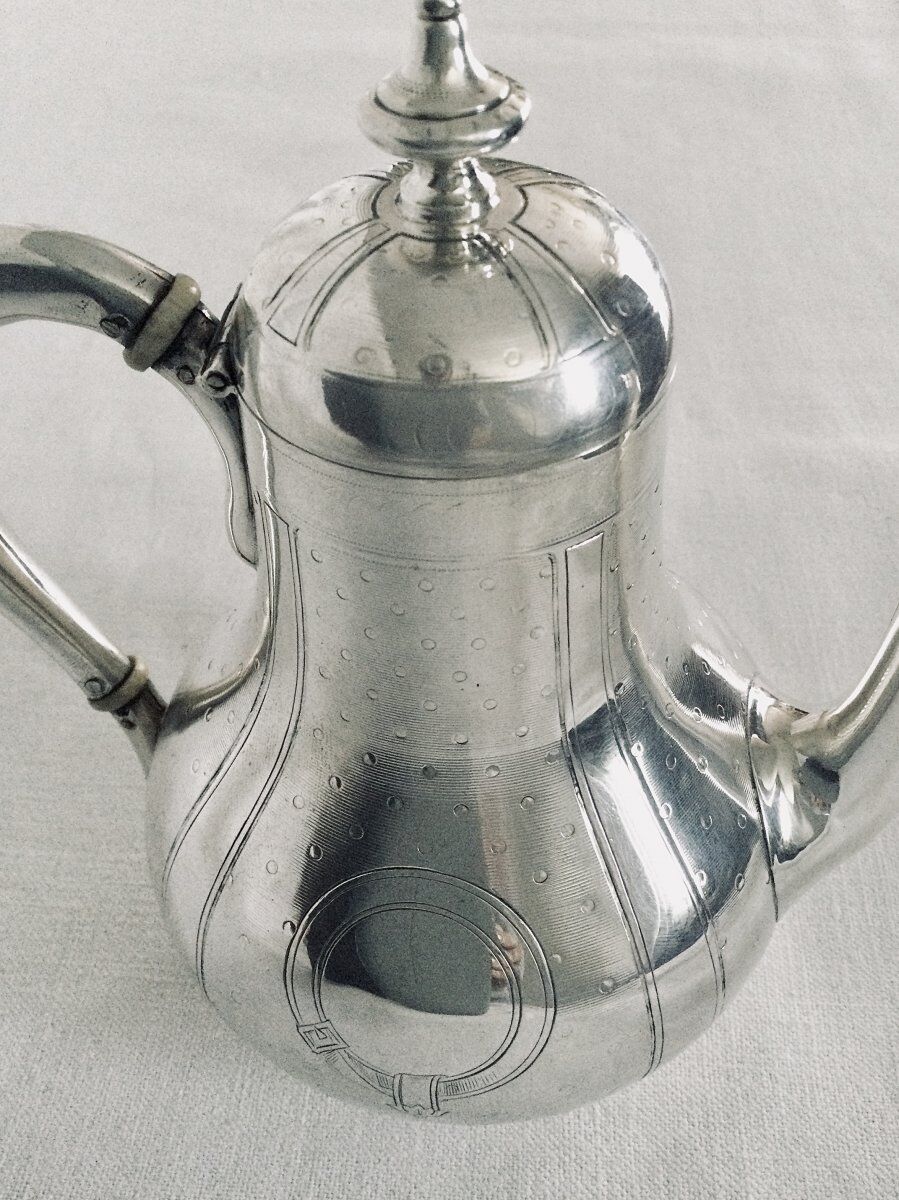 Solid silver teapot Emile Hugo
