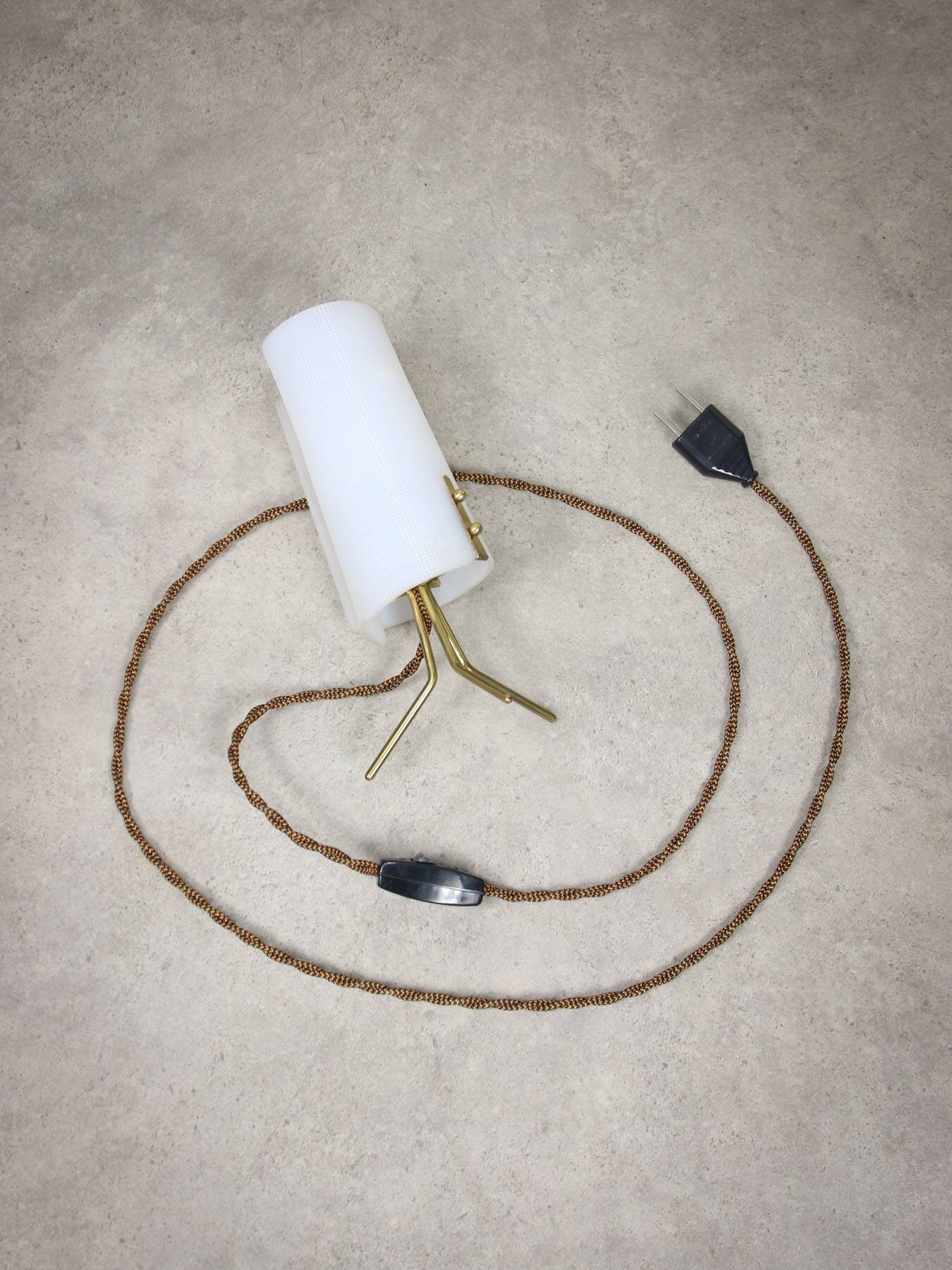 Mid-Century Italian Plastic and Brass Table Lamp