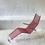 Vintage 1970s Elefant Möbel Spaghetti reclining chair for the garden.