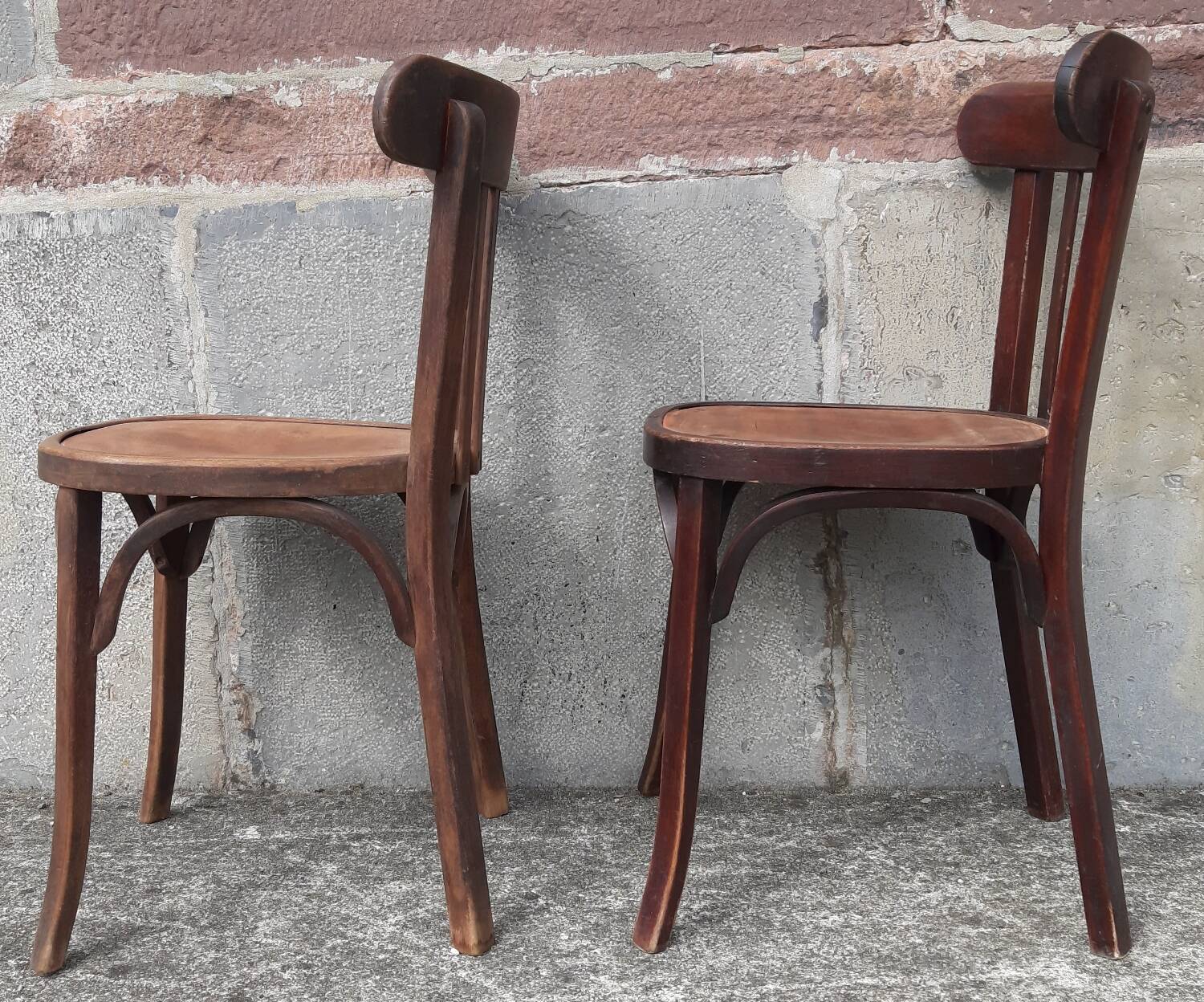Baumann bistro chairs, 1950s. (Set of 2)