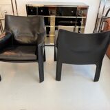 Pair of Lounge armchairs CAB 414 by Cassina circa 1970