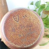 Grand Cache-Pot en Grès Vernissé – Signé Accolay n 18, H 19,5 cm