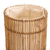Bamboo with rattan floor lamp