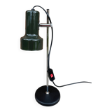 Dark green, minimalist table lamp.