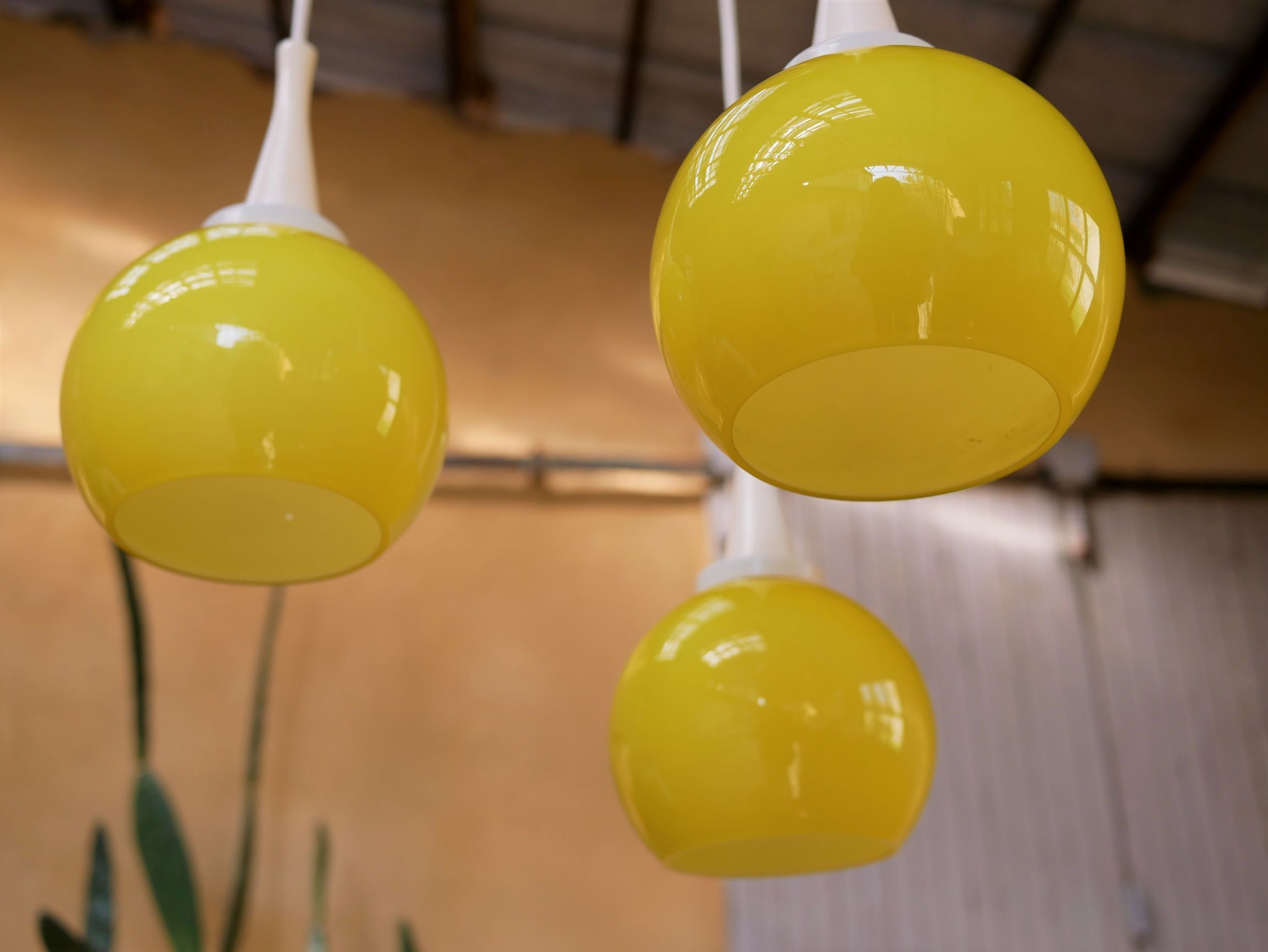 Hanging lamp cascade 3 vintage globes