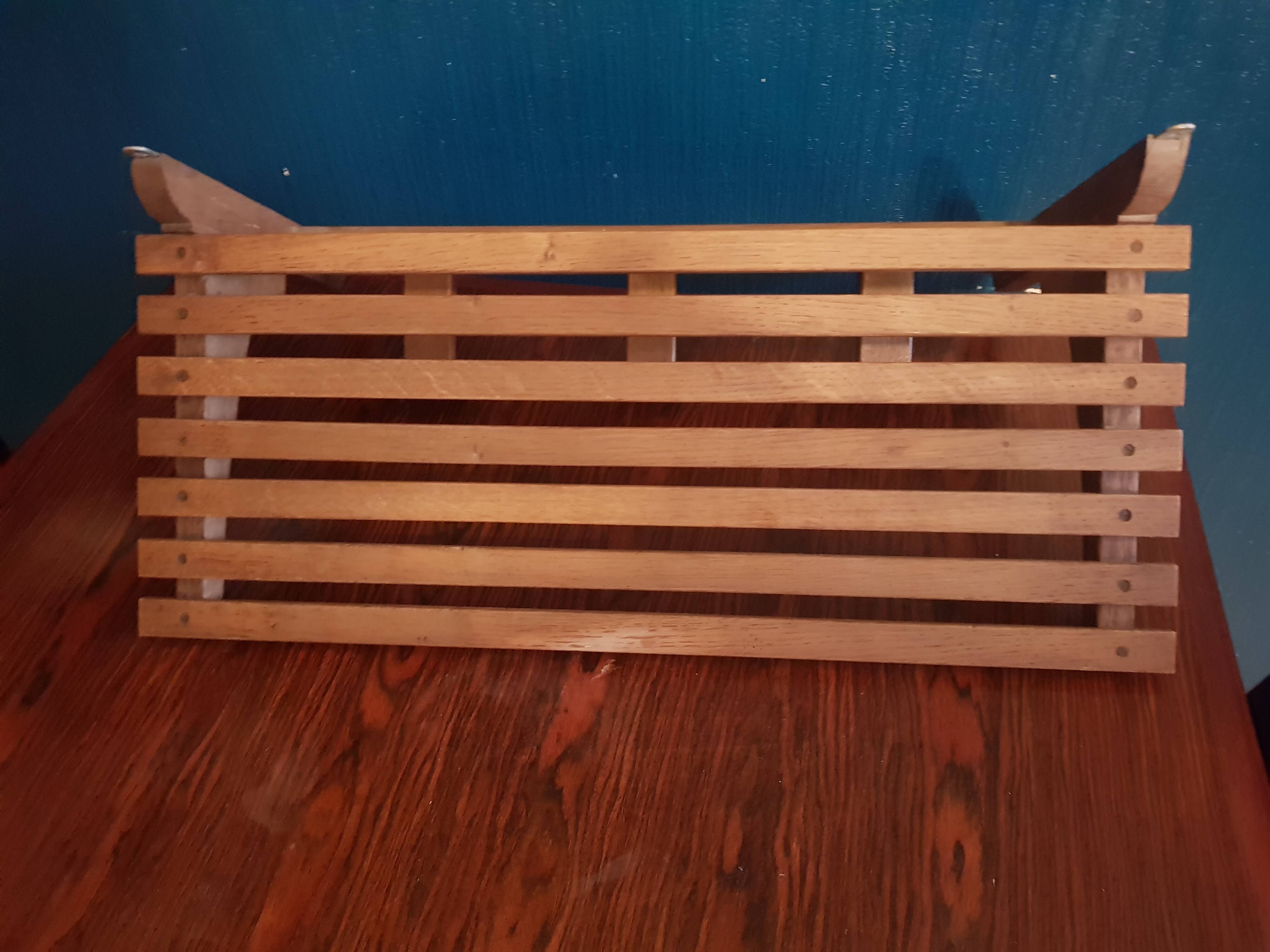 Coat rack with vintage wooden hat holder