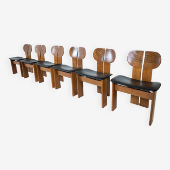 Ensemble de 6 chaises Africa par Afra & Tobia Scarpa pour Maxalto, 1970