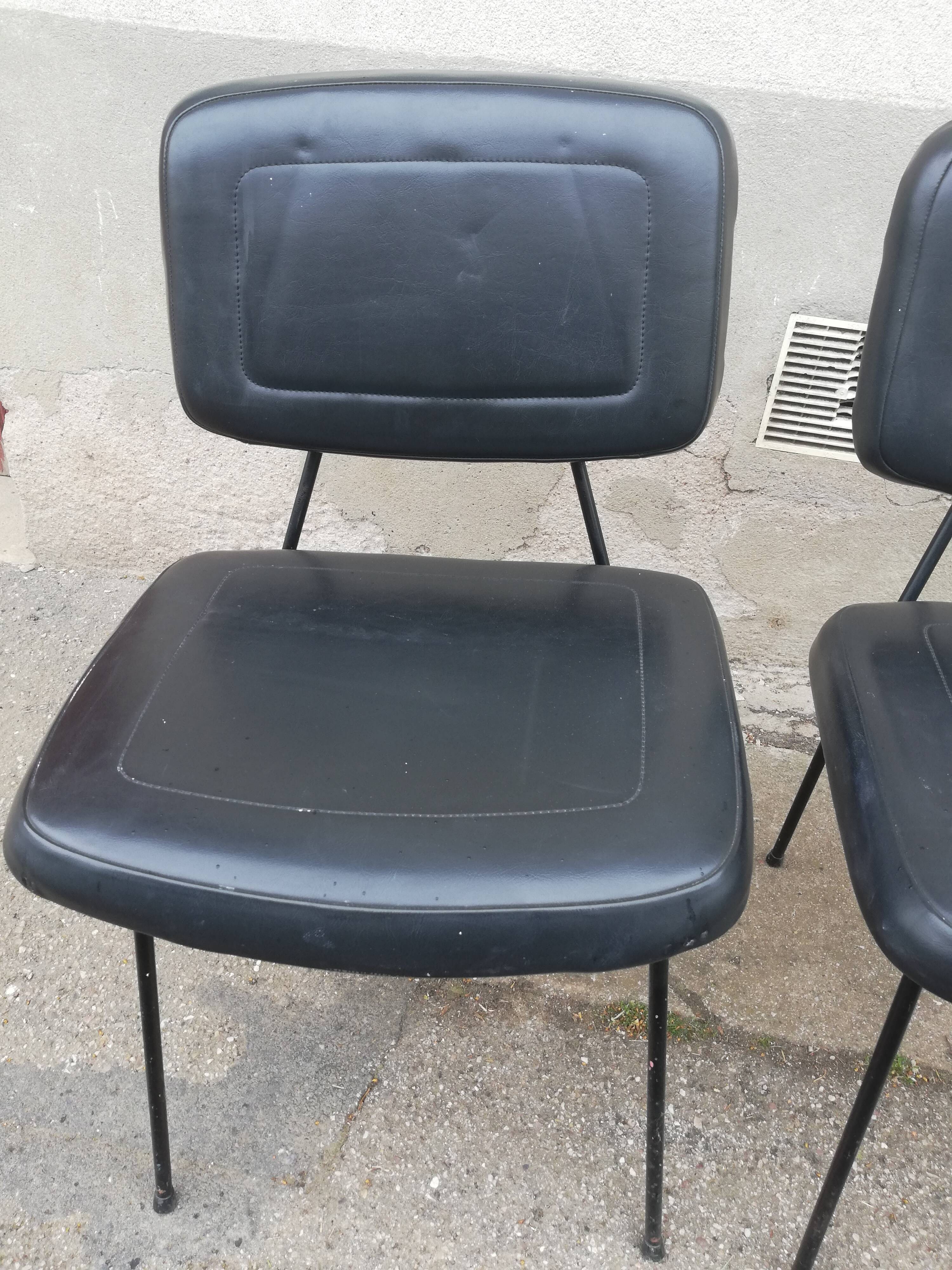 Paire de chaises Cm 196 de Pierre Paulin 1960