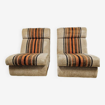 Pair of vintage fireside chairs 1970"