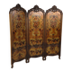 Gilt Leather Room Divider with Rich Carving, Circa 1860