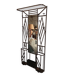 Exceptional and imposing hall wardrobe in hammered wrought iron.