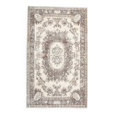 6x10 Turkish Cream & Brown Oriental Vintage Rug, 177x296Cm