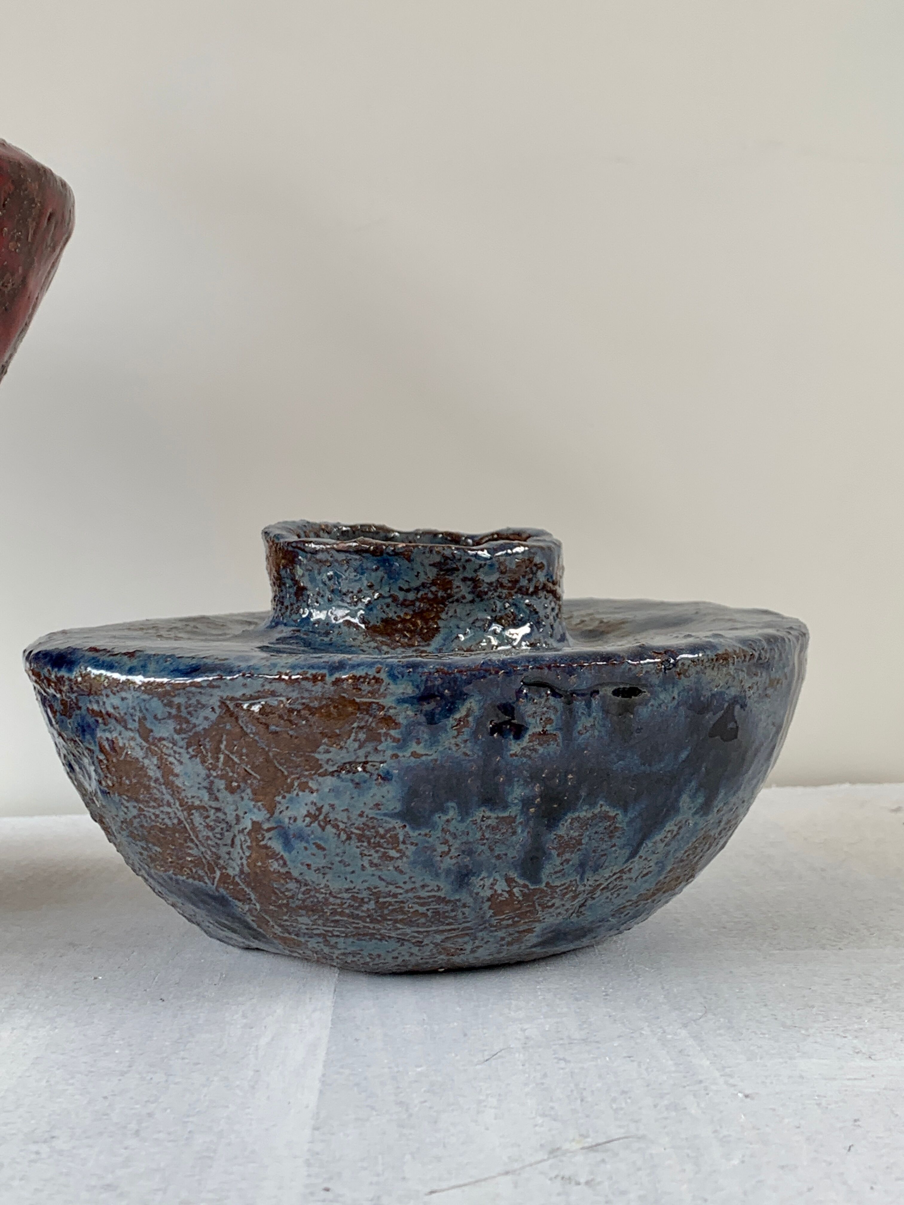 Lot 2 ceramic vases, circa 1970