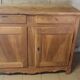 Rustic antique buffet in solid wood with 2 drawers.