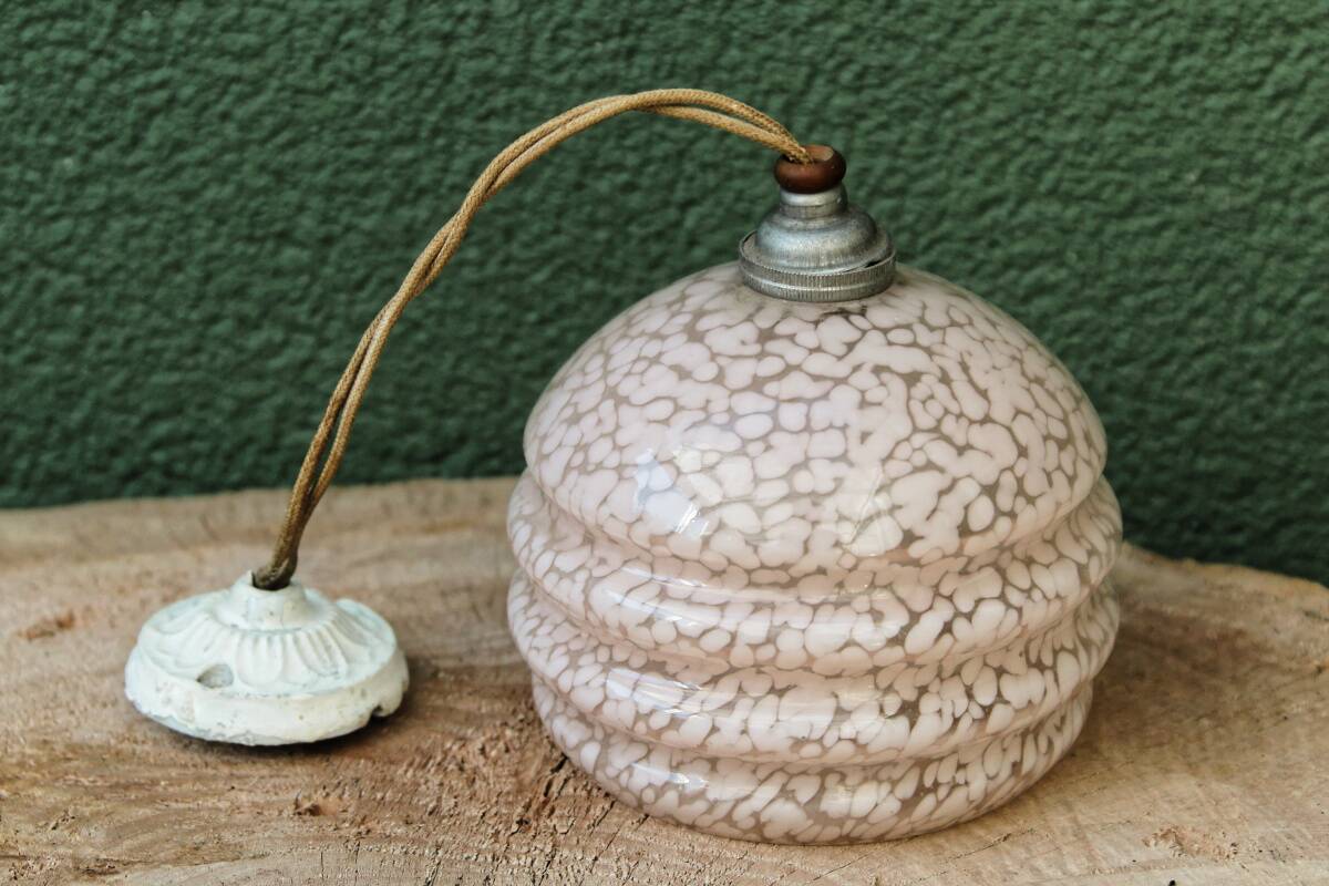 Art deco pendant lamp in Clichy glass