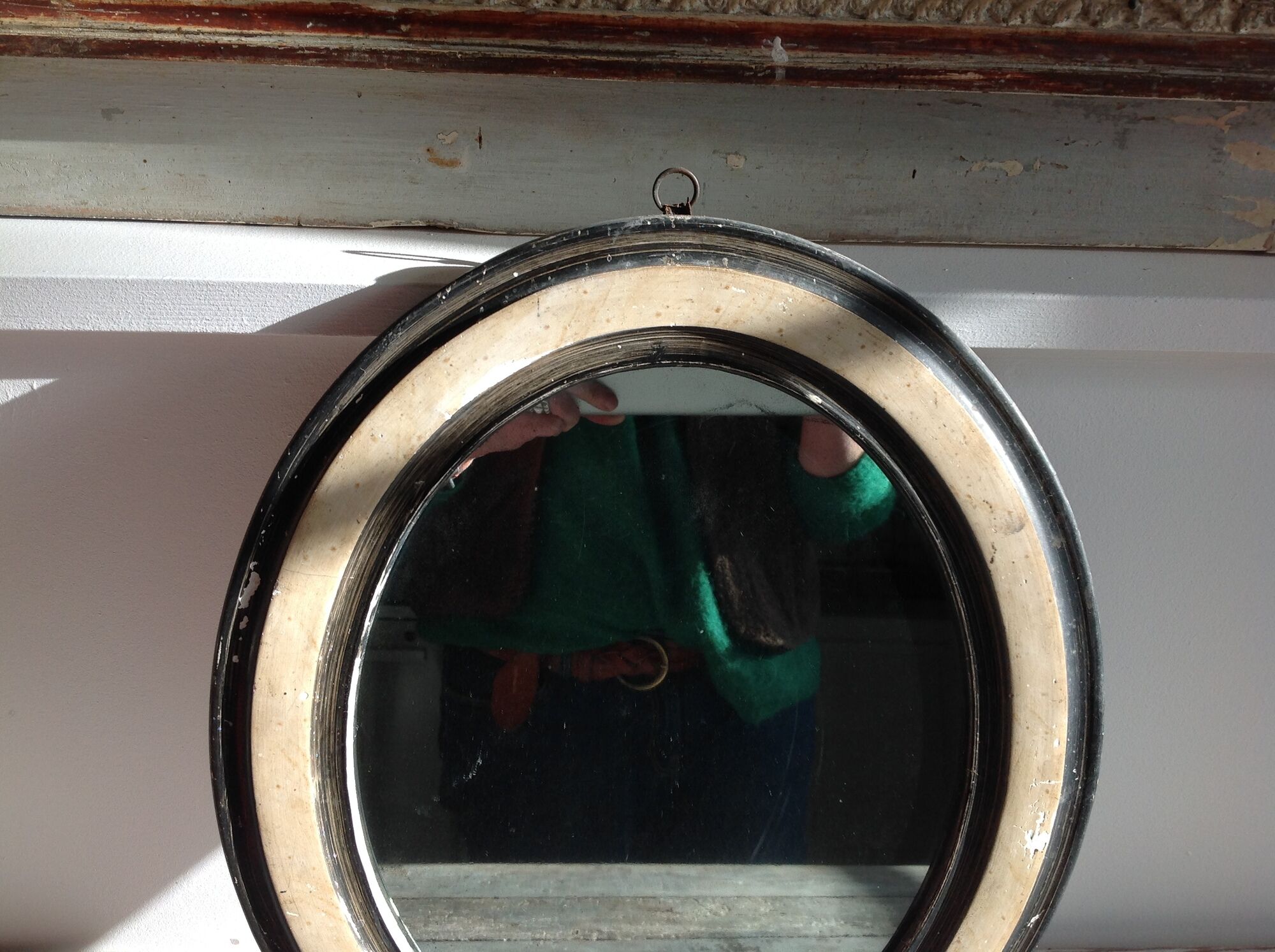 Old oval mirror