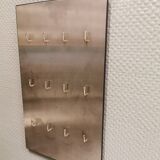 George Jensen key hanging board in brushed steel in classic Danish design.