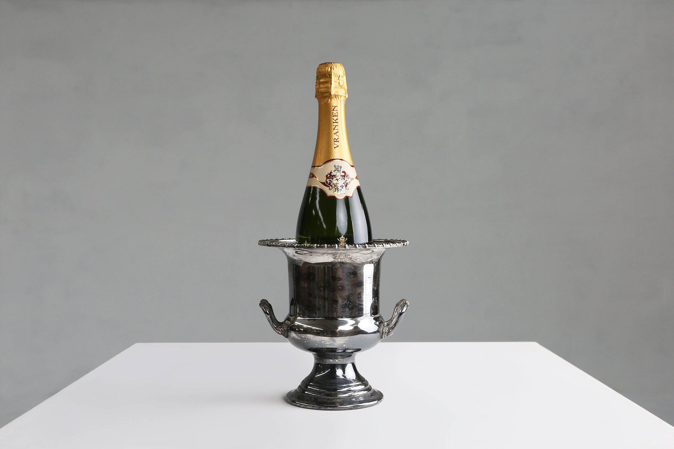 Art Deco Silver plated brass Ice Bucket, France 1900s