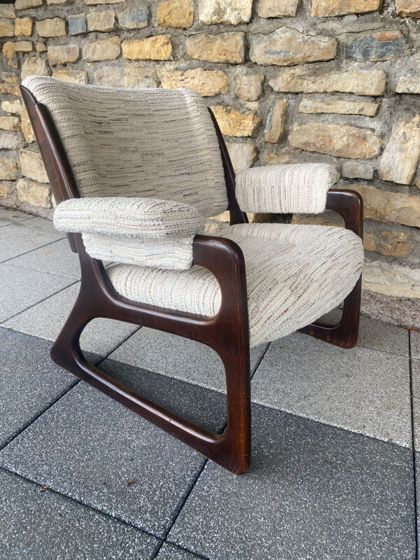 Fauteuil traîneau Lounge Baumann