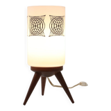 Mid-century sixties table lamp with opaline glass shade, France