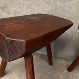 Pair of Mobichalet-type brutalist stools
