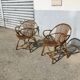 Pair of vintage rattan armchairs