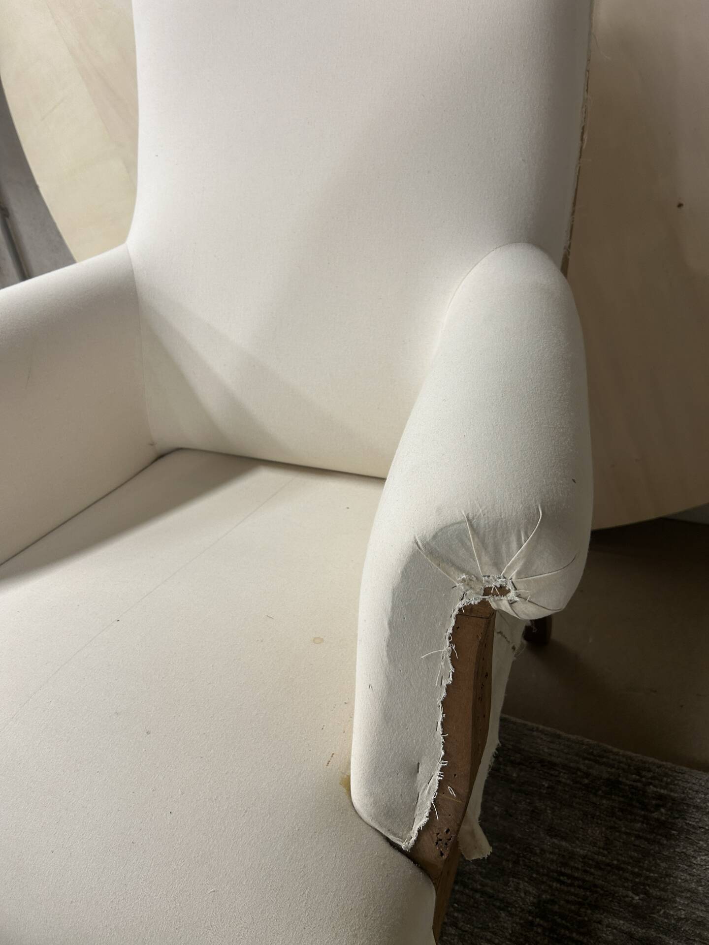 Fauteuil anglais en blanc