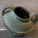 Vase en terre cuite à patine vert bronze ceramic vase