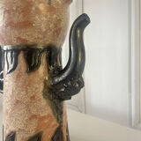 Belgian ceramic pitcher signed Sylvain Sttublet