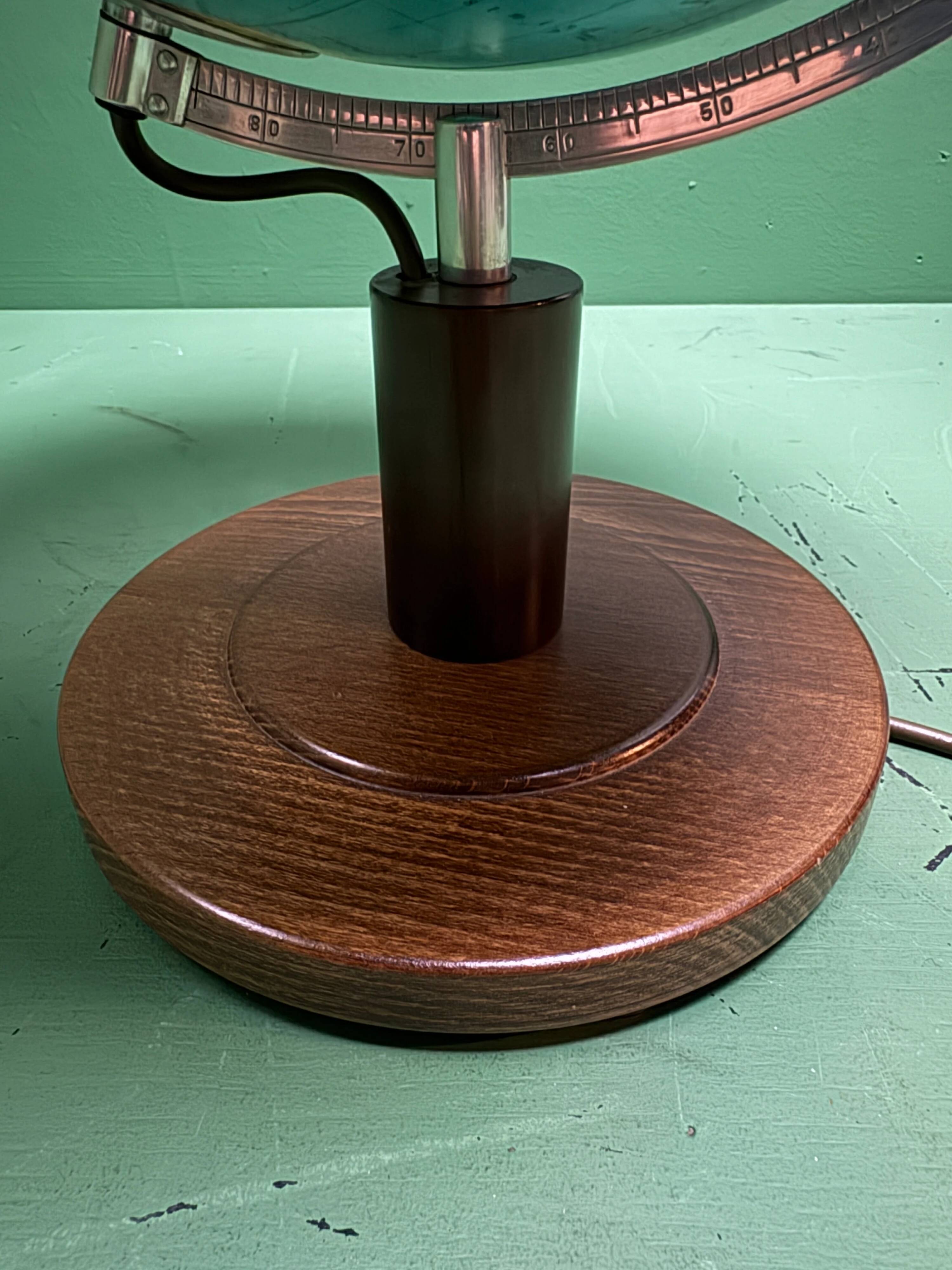 Lampe globe en verre Duo Welt Im Raum vintage des années 1980.